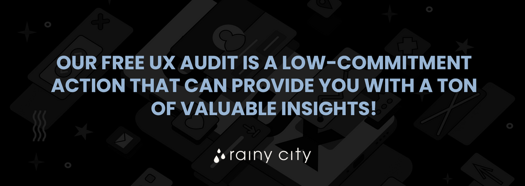 book a free UX audit for eCommerce stores with rainy city agency