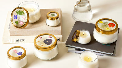 Pressed Floral Candles