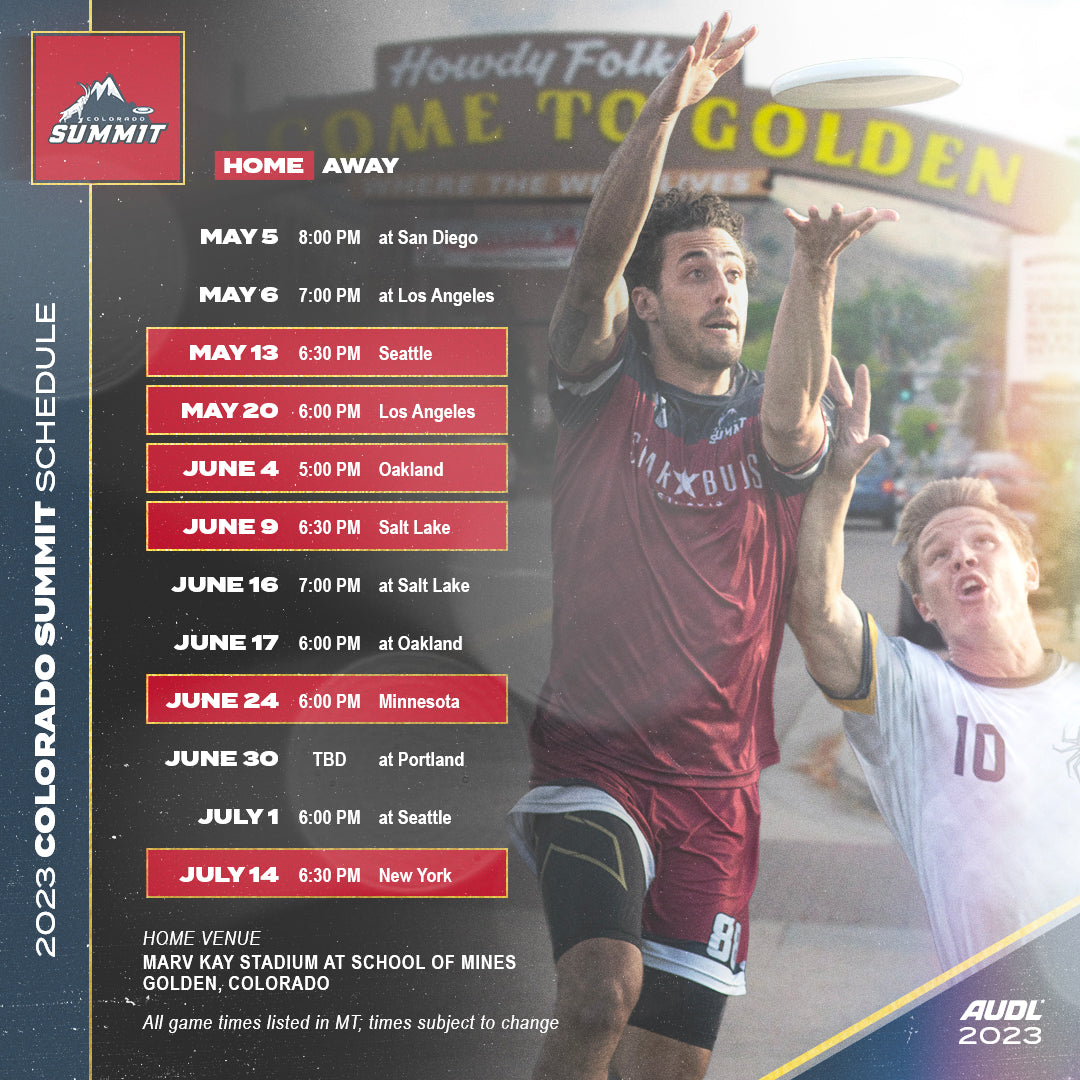 2022 AUDL Playoff Schedule