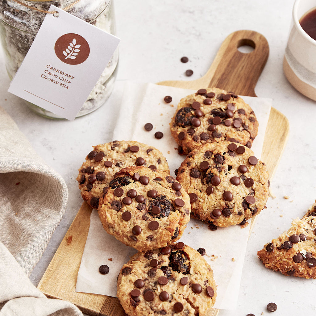 choc chip cranberry cookies recipe in a jar the source