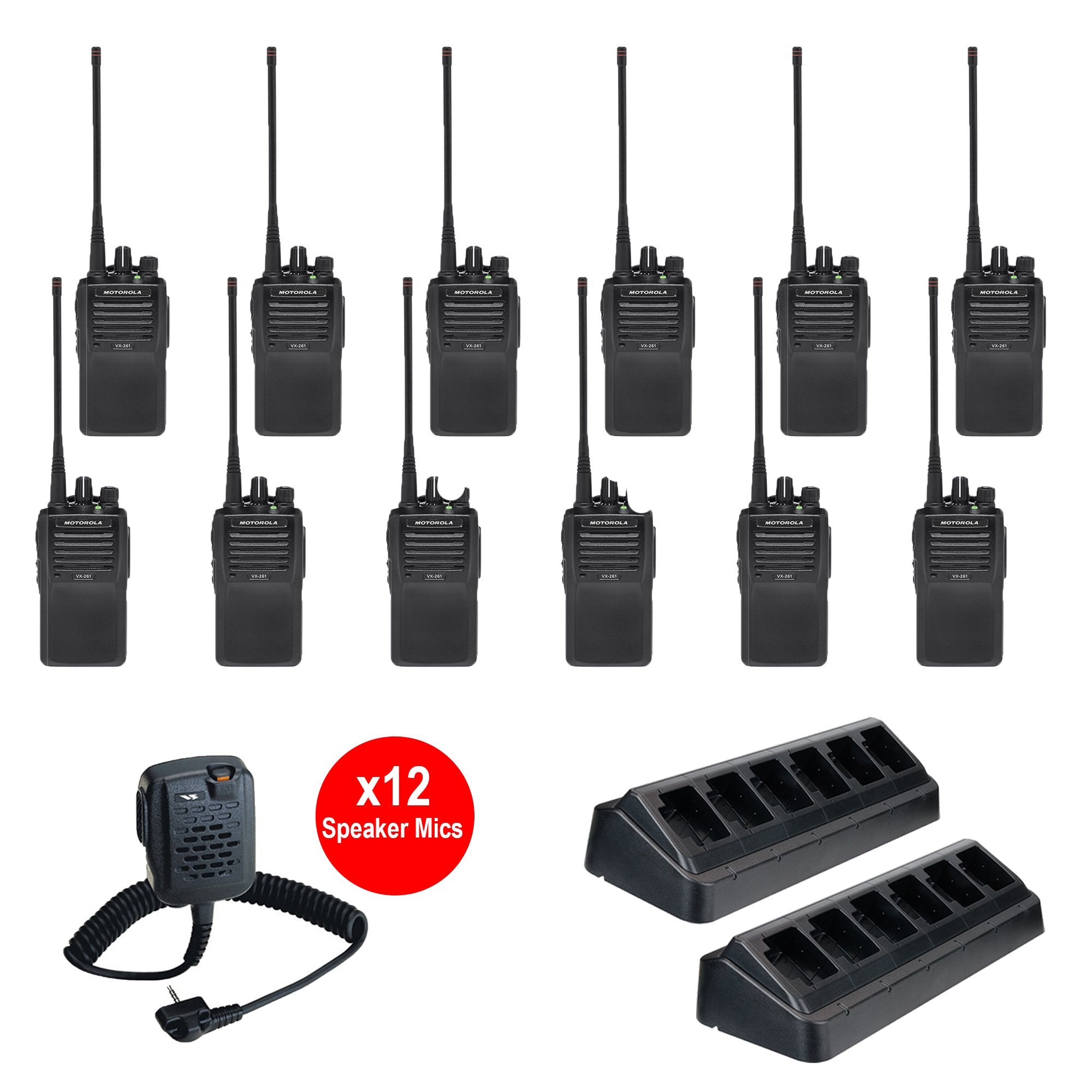 Vx 261 5 Watt 16 Channel Uhf Or Vhf Radio 12 Pack With Multi Unit Char Twowayradiogearcanada