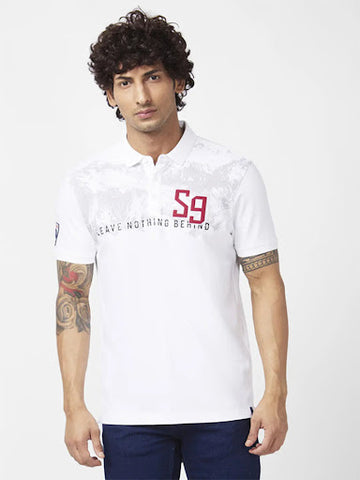 white polo t-shirt - spykar