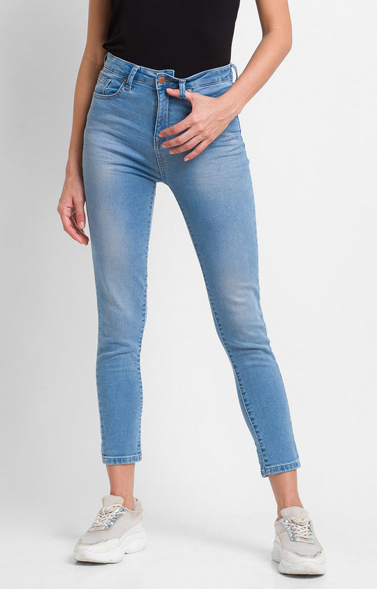 Sky Blue Denim Ladies Jeans, Size: 26-36 at Rs 455/piece in New Delhi