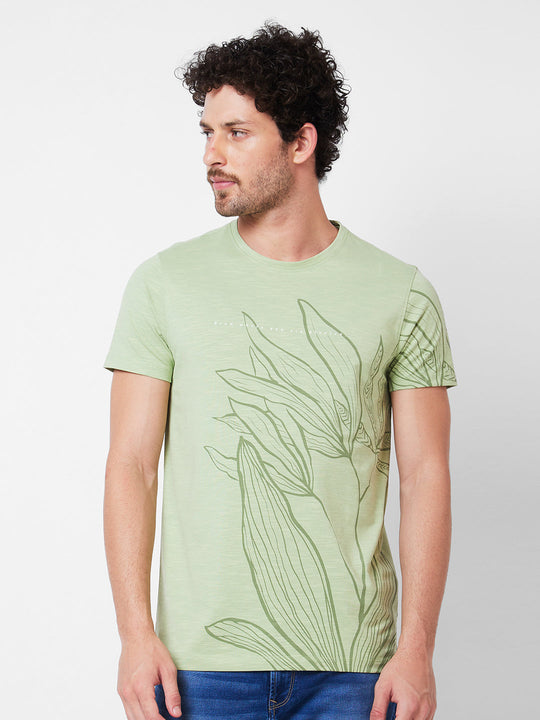 Urban Pista Green Solid Oversize Drop Shoulder T Shirt in Mumbai