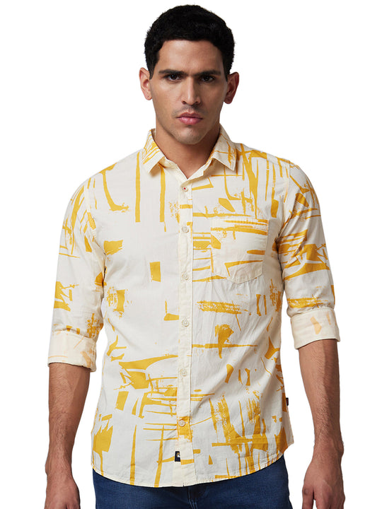 Purple Color Popcorn Triangle Printed Shirt For Men – Punekar Cotton