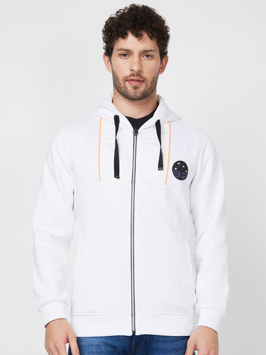 Buy Spykar White Yellow Polyester Full Sleeve Casual Jacket for Men Online