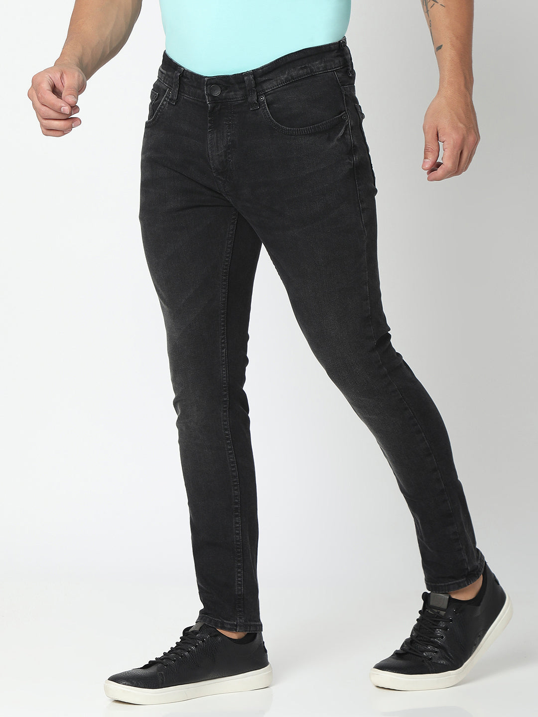 black cotton jeans mens