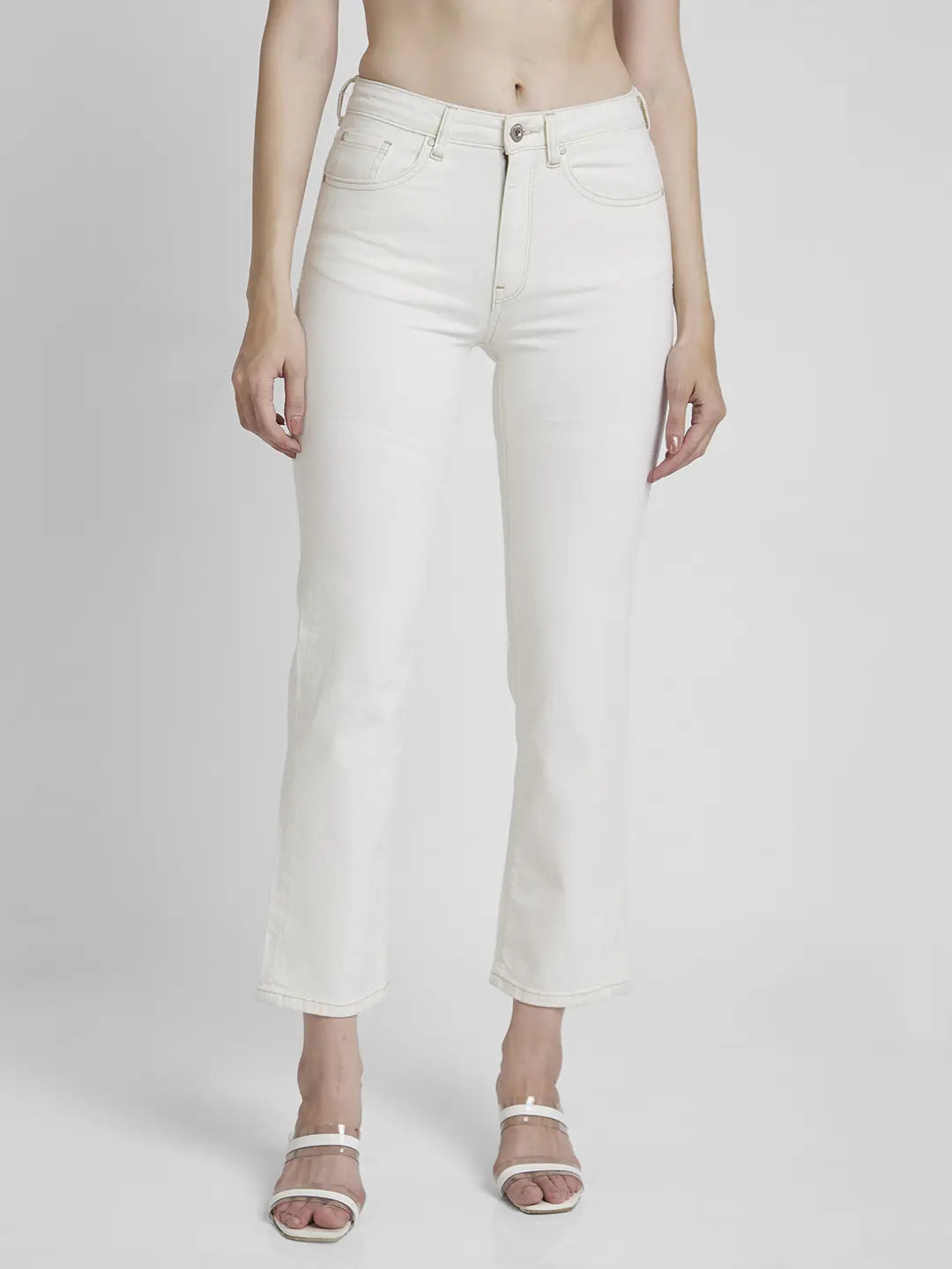 High-Waisted Wow Straight White Jeans | Old Navy