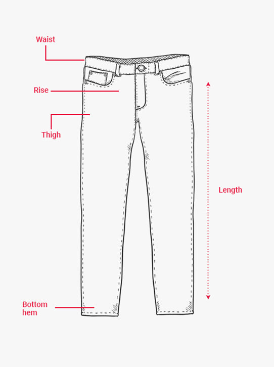 ladies pant size chart