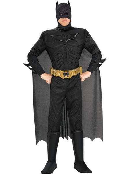 Classic Batman Costume for Kids, Black Superhero Suit, Cape, Mask & Foam  Muscles for Movie Hero Cosplay Dress-Up