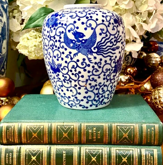 Vivid vintage blue and white cherry blossom chinoiserie ginger jar –  Lillian Grey