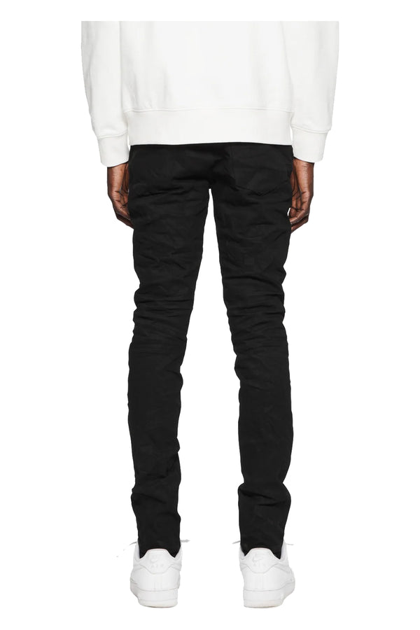 P001 LOW RISE SKINNY JEAN - Black Oil Spill