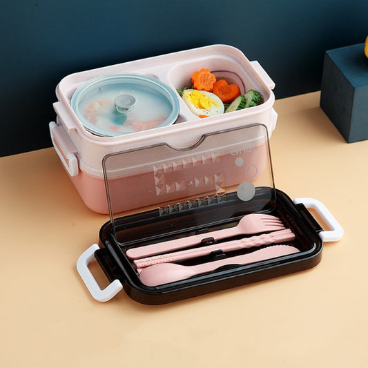 2 Layers Thermal Lunch Box for Kids Thermos Food Container