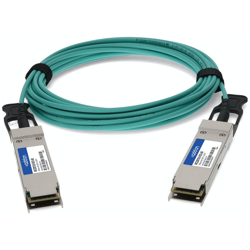 AddOn - QFX-QSFP-AOC-20M-AO - Network Cable - 40GBase-AOC, TAA Compliant, QSFP+ to QSFP+, 20 m, Fiber Optic - Box Unboxed