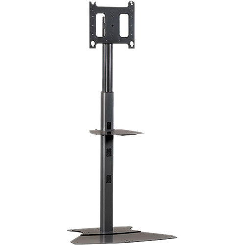 Chief- MF16000B - Flat Panel Floor Stand - Height-Adjustable, Black, for Displays Up to 50" - Box Unboxed