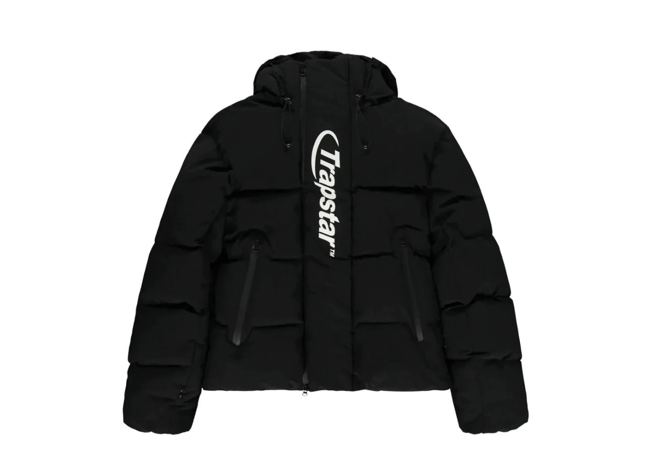 TRAPSTAR HYPERDRIVE TECHNICAL HOODED PUFFER JACKET BLACK – withhuk