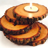 Spiral Tiered Tea Light Wood Candle Holder