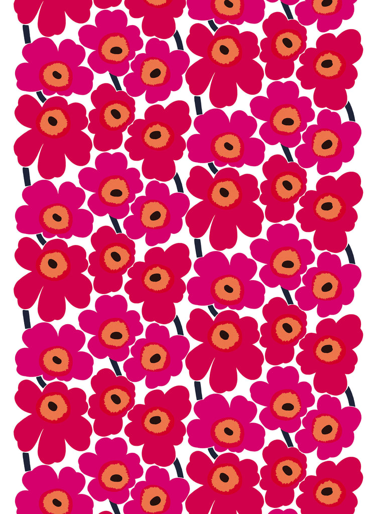 Marimekko 100% Cotton Fabric - Pieni Unikko Red / White – Pappa Sven