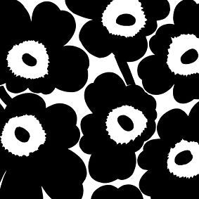 Marimekko 100% Cotton Fabric - Pieni Unikko (Black, White) – Pappa Sven