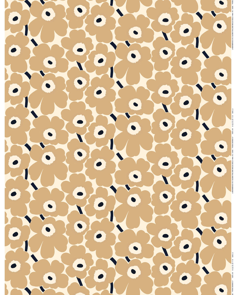 Marimekko 100% Cotton Fabric - Pieni Unikko (White, Beige, Blue) – Pappa  Sven