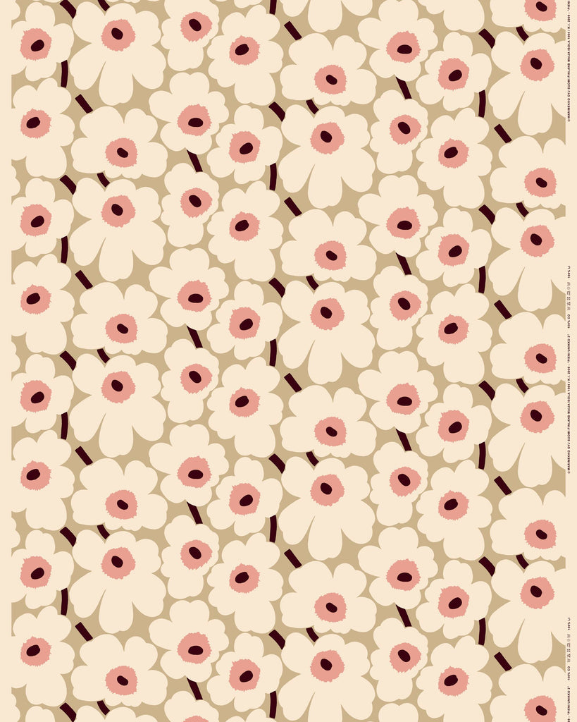 Marimekko 100% Unbleached Cotton Fabric - Pieni Unikko (Beige, Cotton, –  Pappa Sven