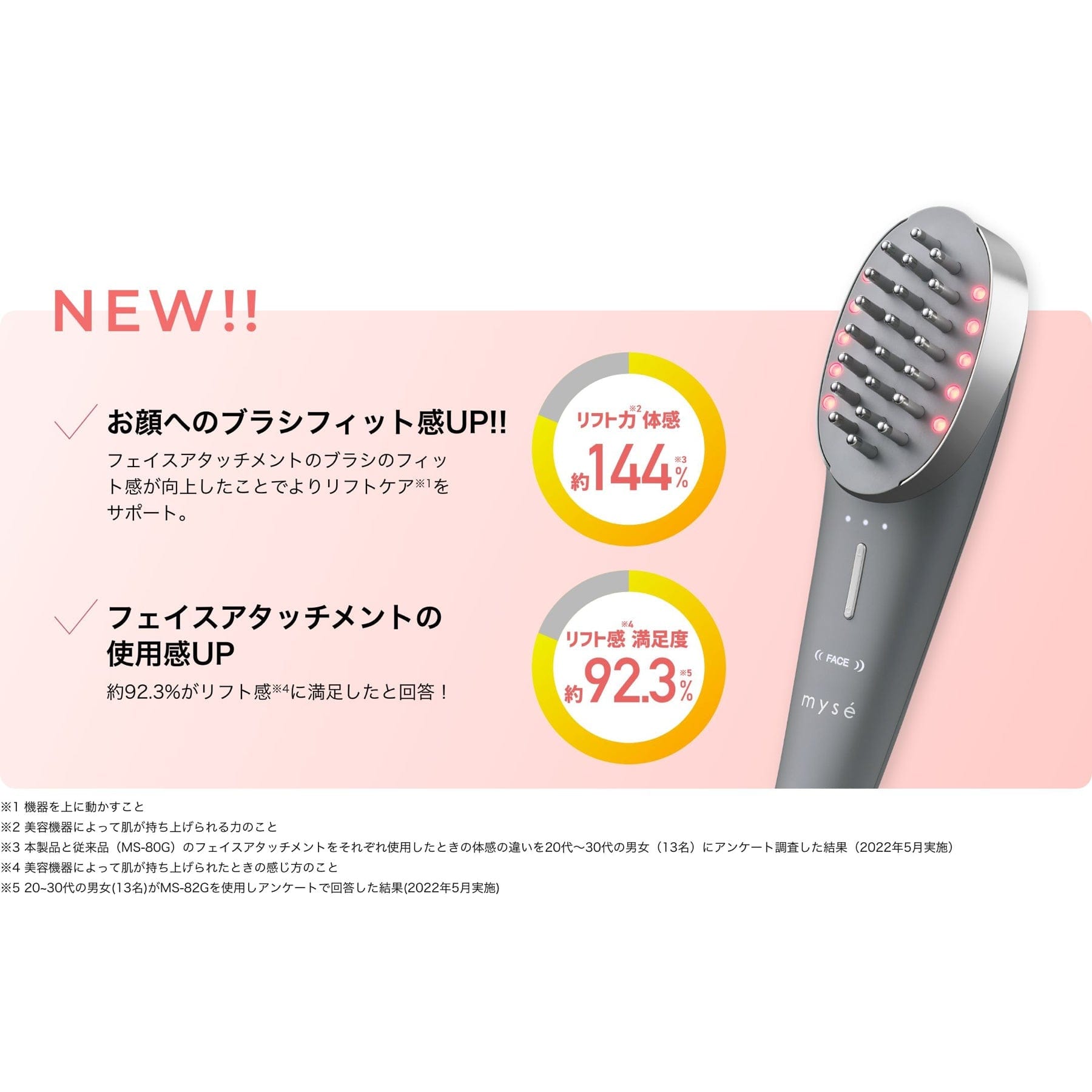 【2022 New】YAMAN MYSE MS-82G Scalp Lift Active Brush 滋養頭皮微電流美容淡紋舒緩按摩梳 ms-82g