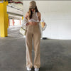 High Waist Straight Denim Pants with Loose Fit and Ankle-Length - Spring 2024 Collection