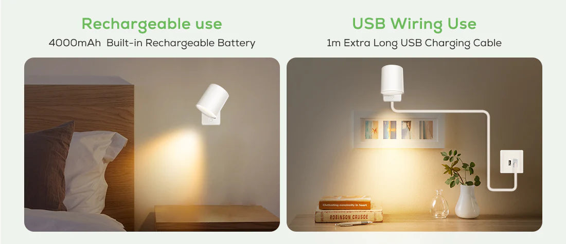 ALUSSO reading light charging method
