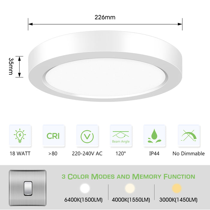 18 round led ceiling light