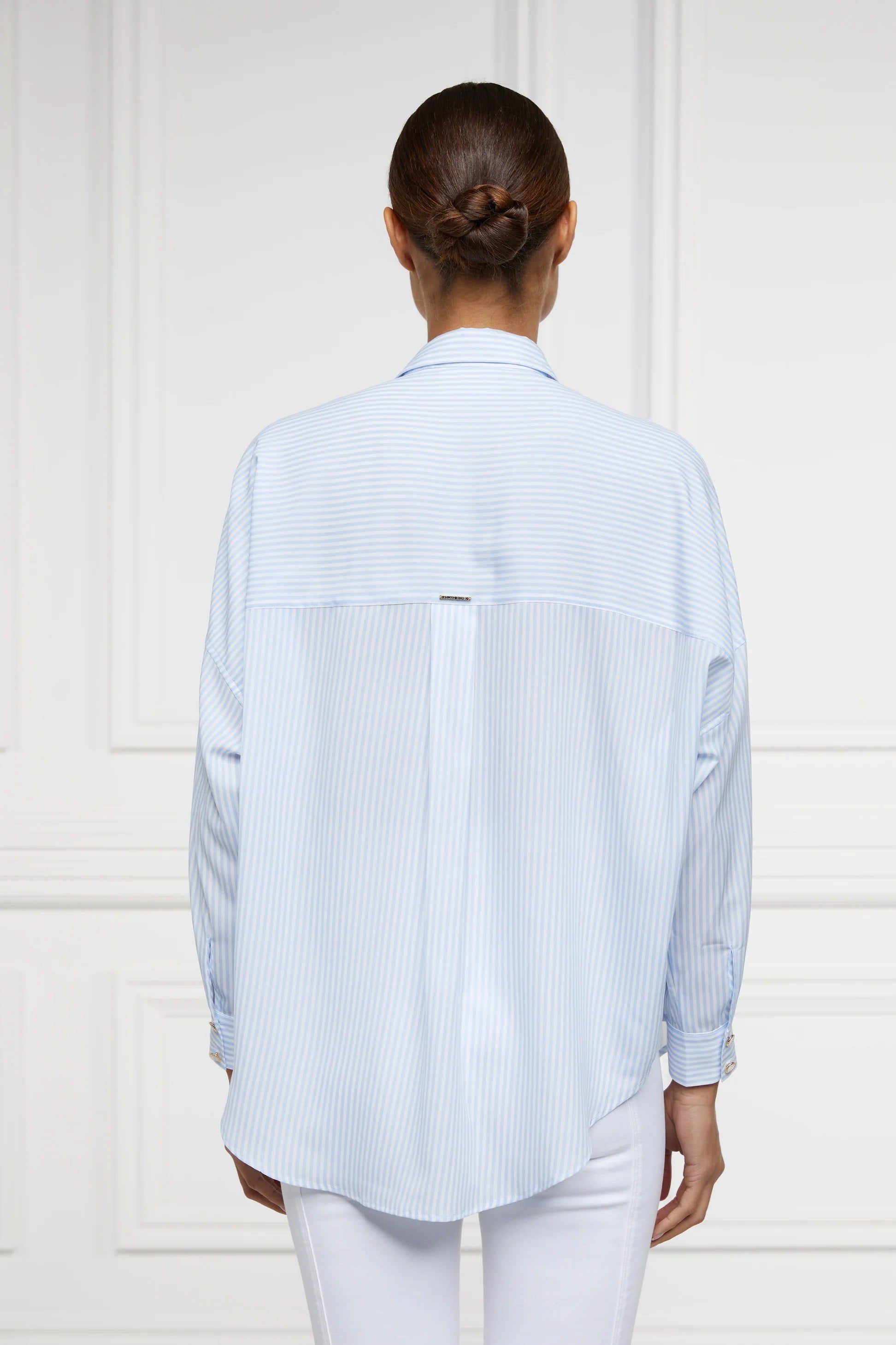 Holland Cooper Cameron Ladies Shirt in Sky Stripe