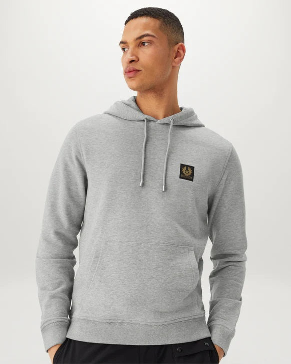 Belstaff Hoodie Sweat Top in Grey Melange