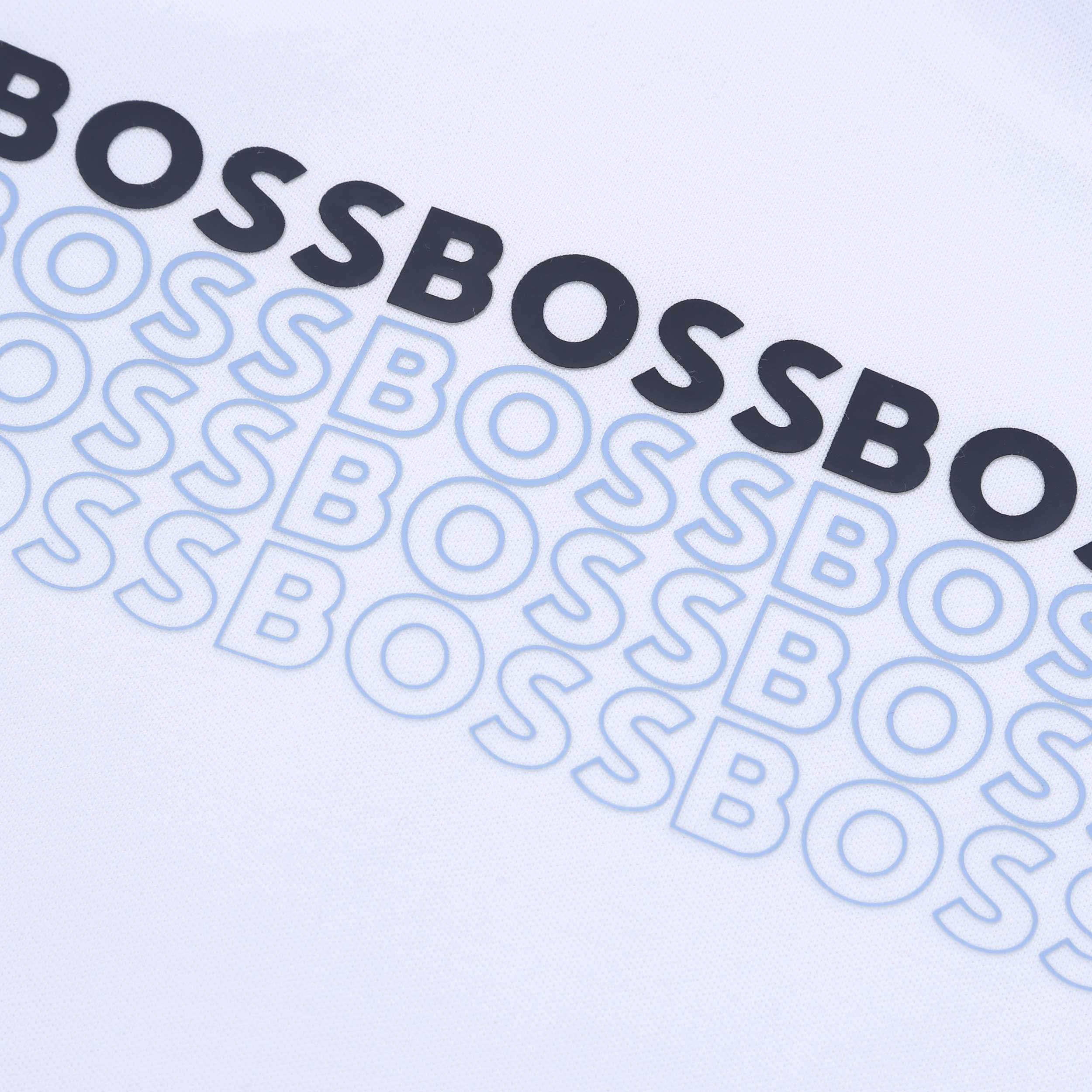 BOSS Kids Multi Boss Logo T Shirt in White