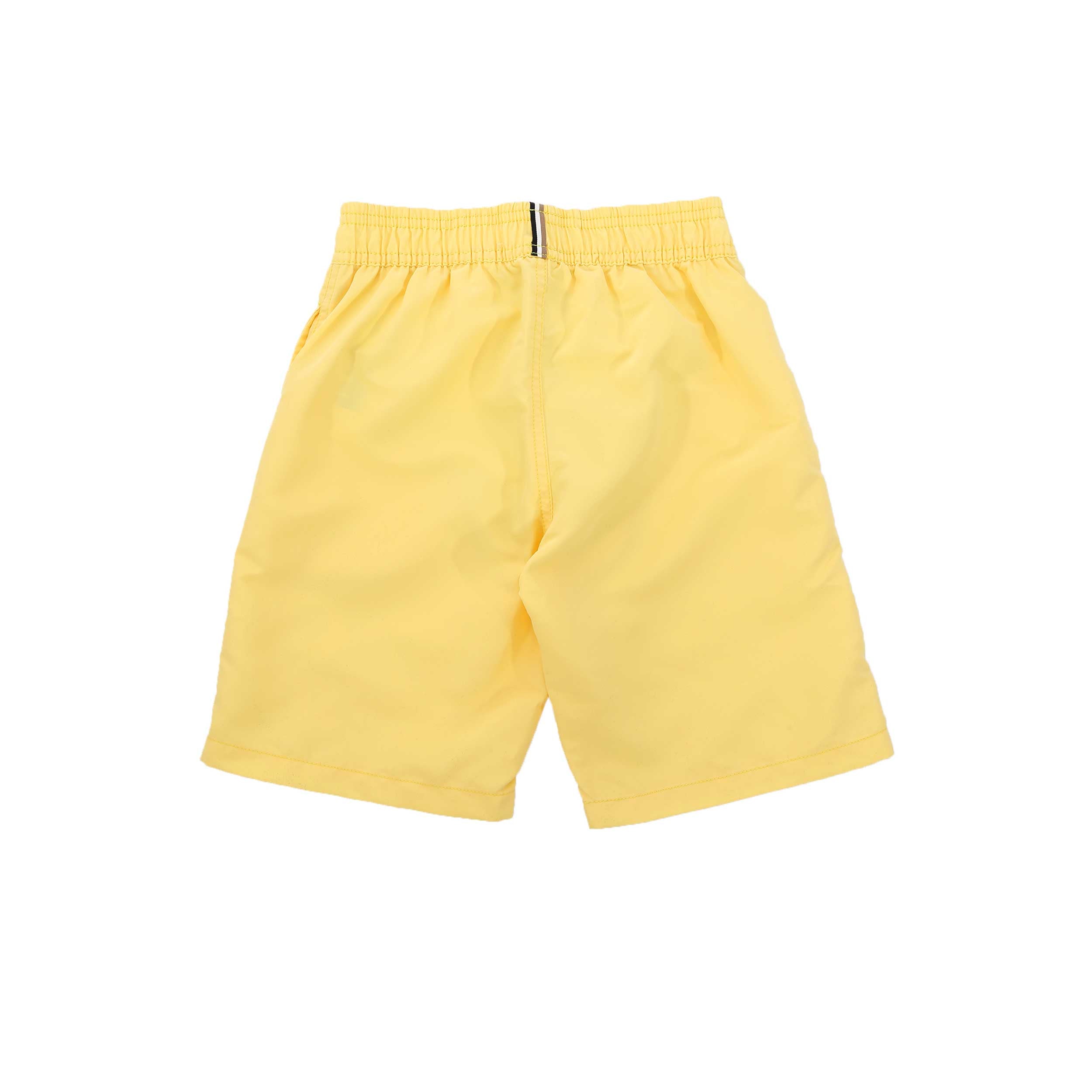 BOSS Kids Plain Logo Swim Short in Yellow