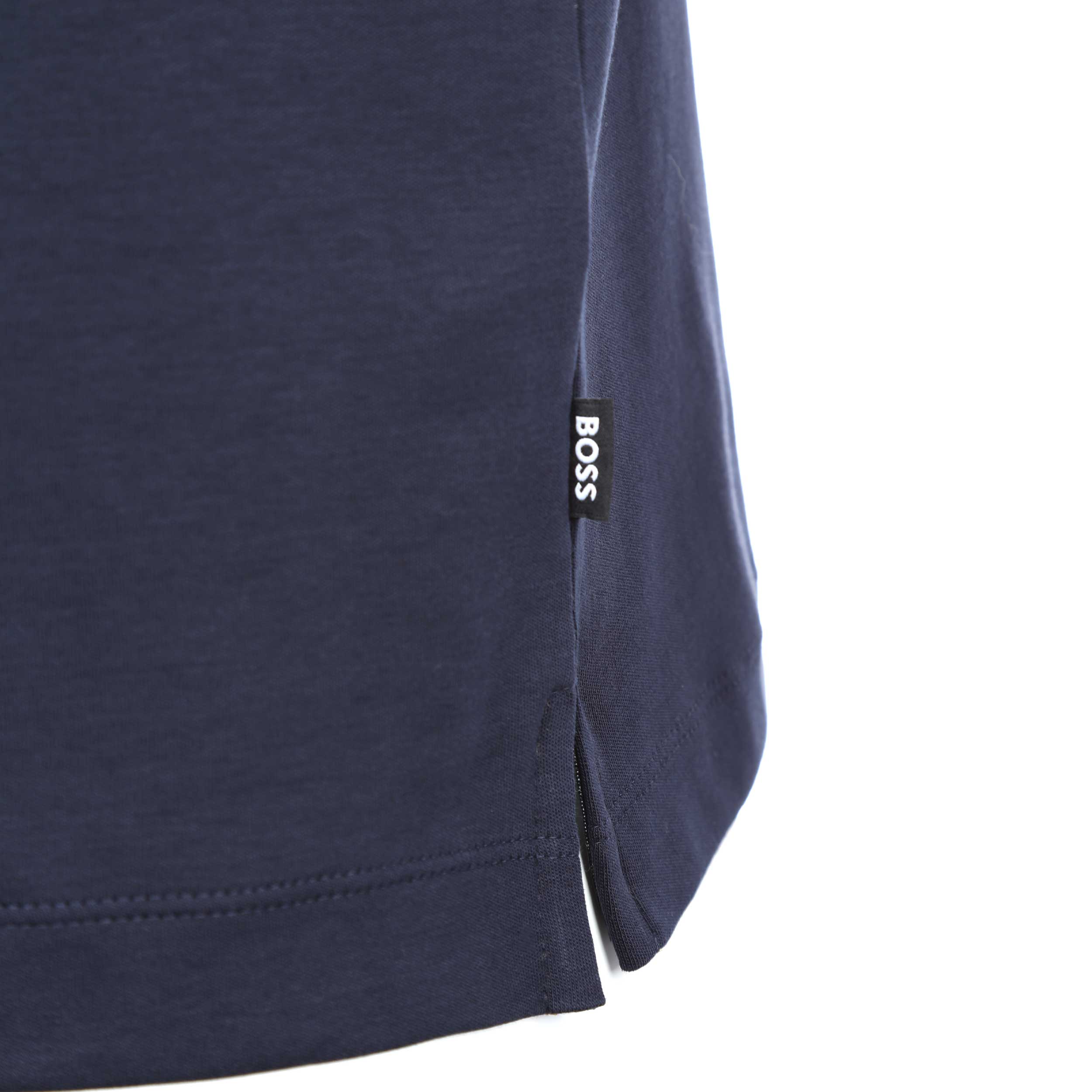 BOSS Pado 30 Long Sleeve Polo Shirt in Navy