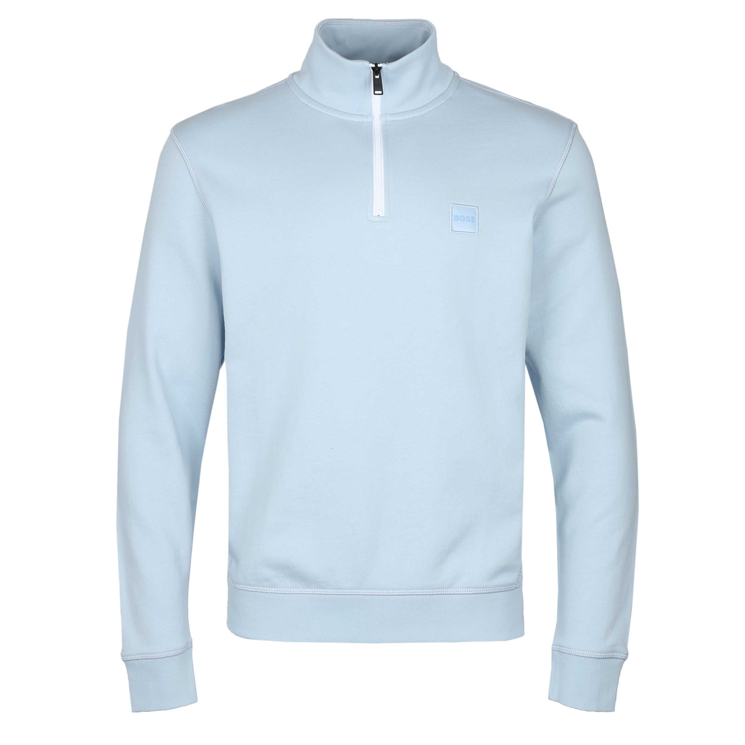 BOSS Zetrust Sweat Top in Sky Blue