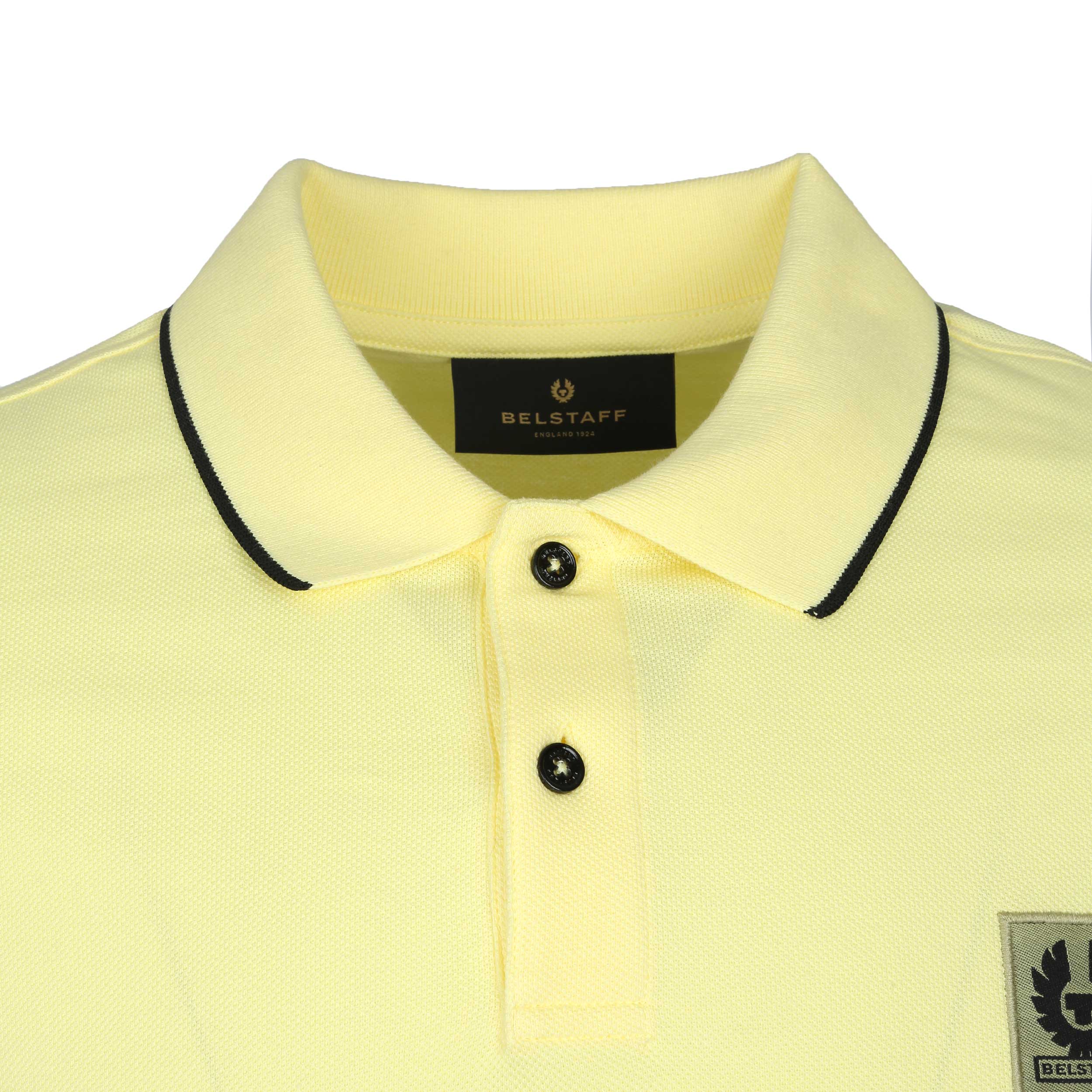 Belstaff Tipped Polo Shirt in Lemon Yellow