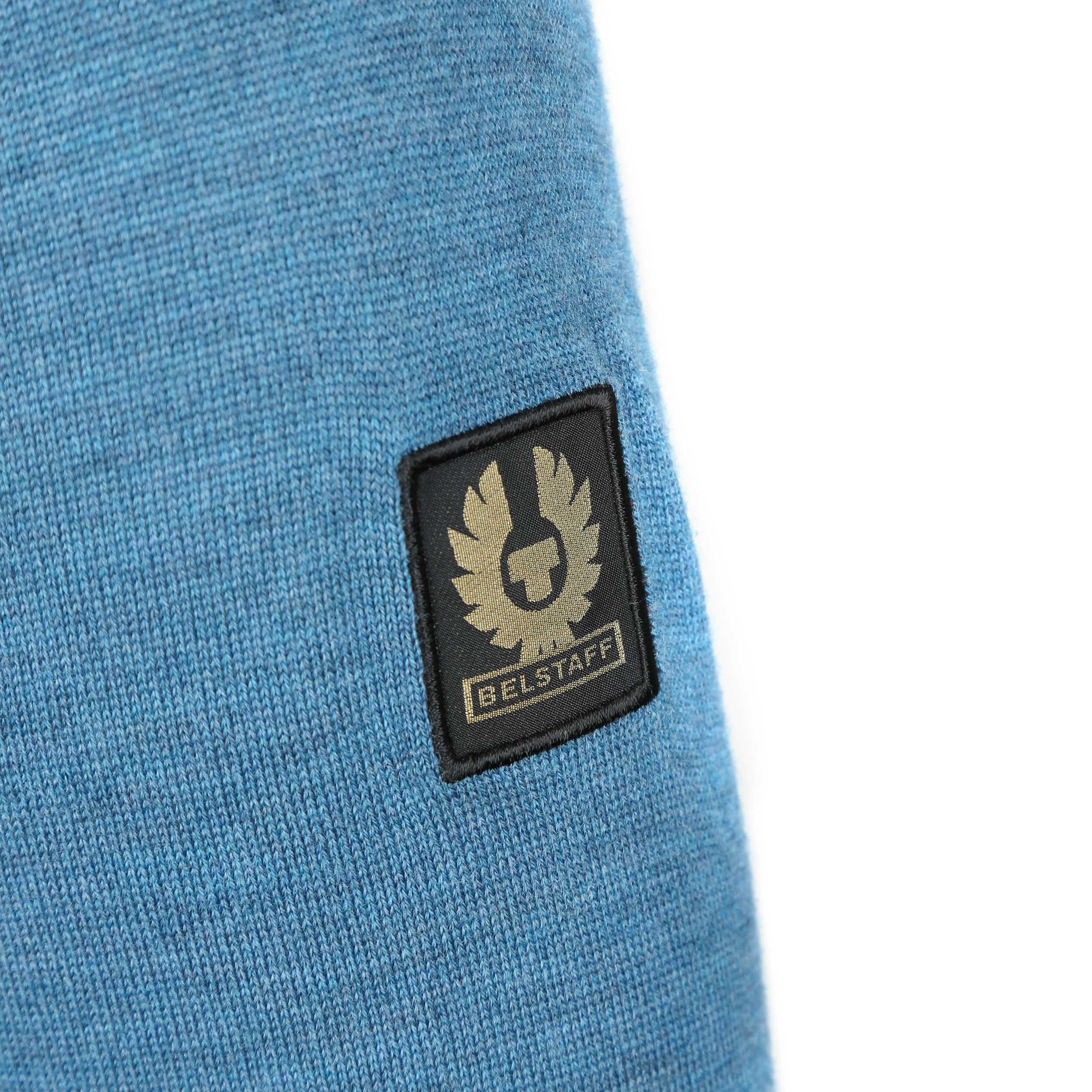 Belstaff Kirk Zip Polo Knitwear in Legion Blue