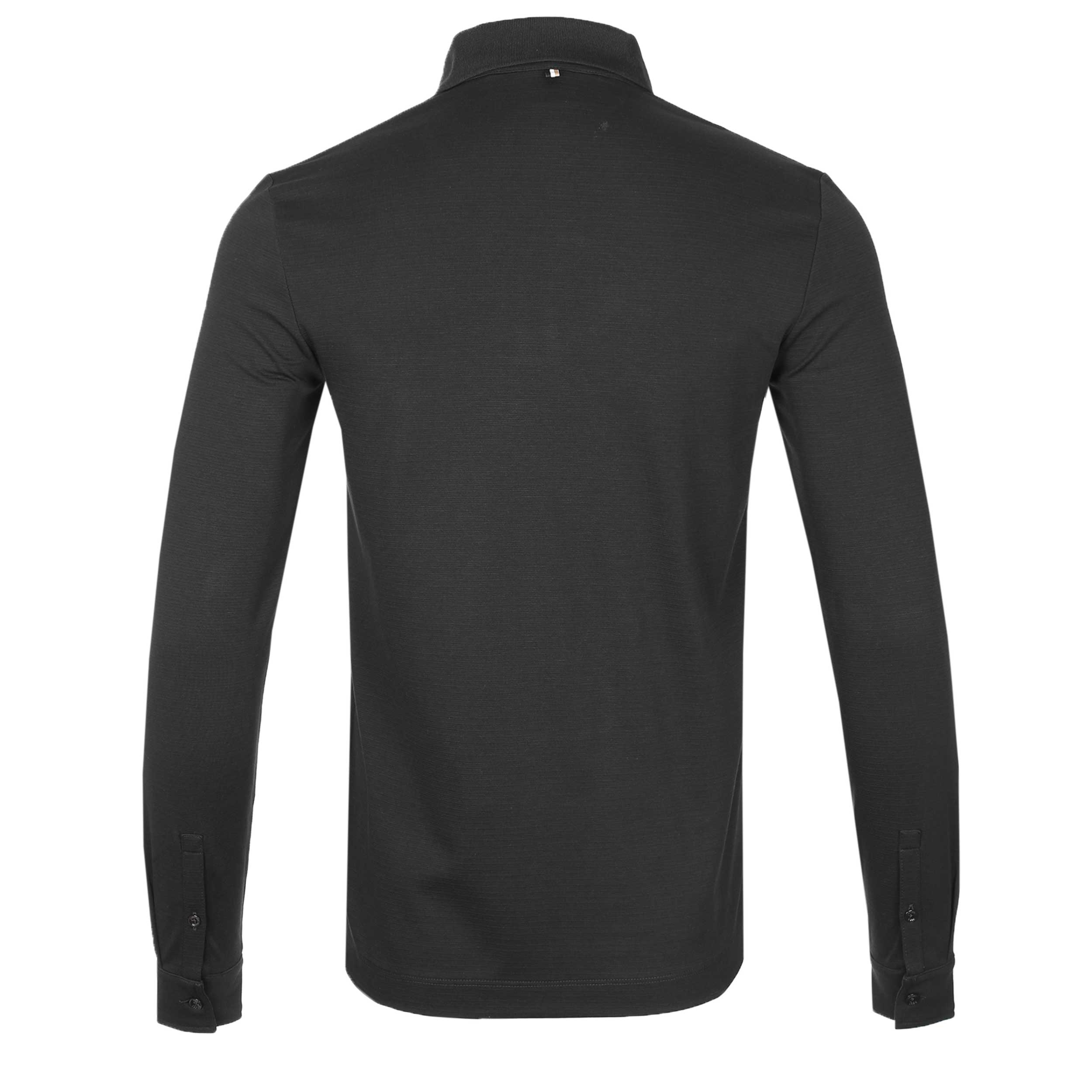 BOSS Pleins 22 Long Sleeve Polo in Black