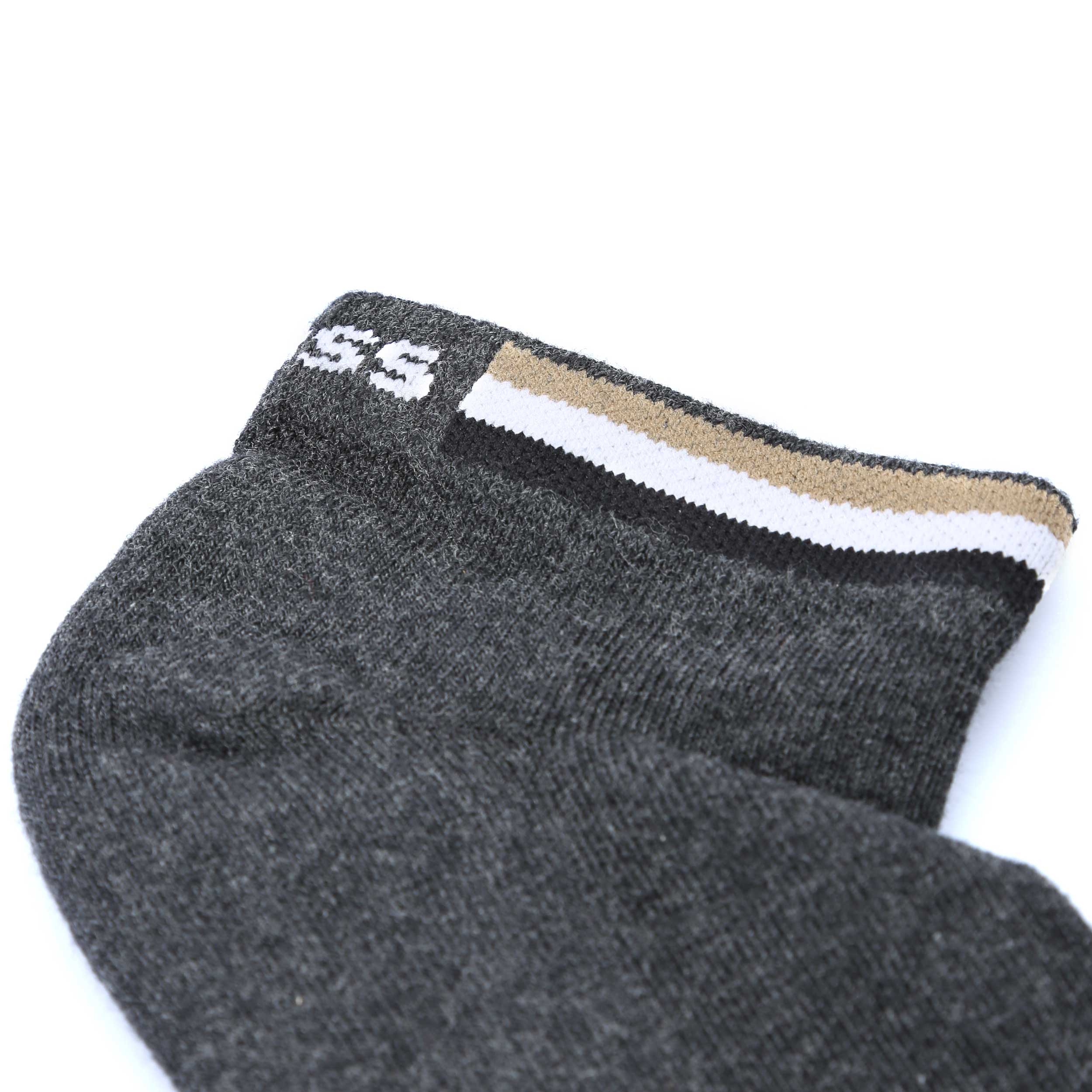 BOSS AS Rib Stripe CC Sock in Charcoal