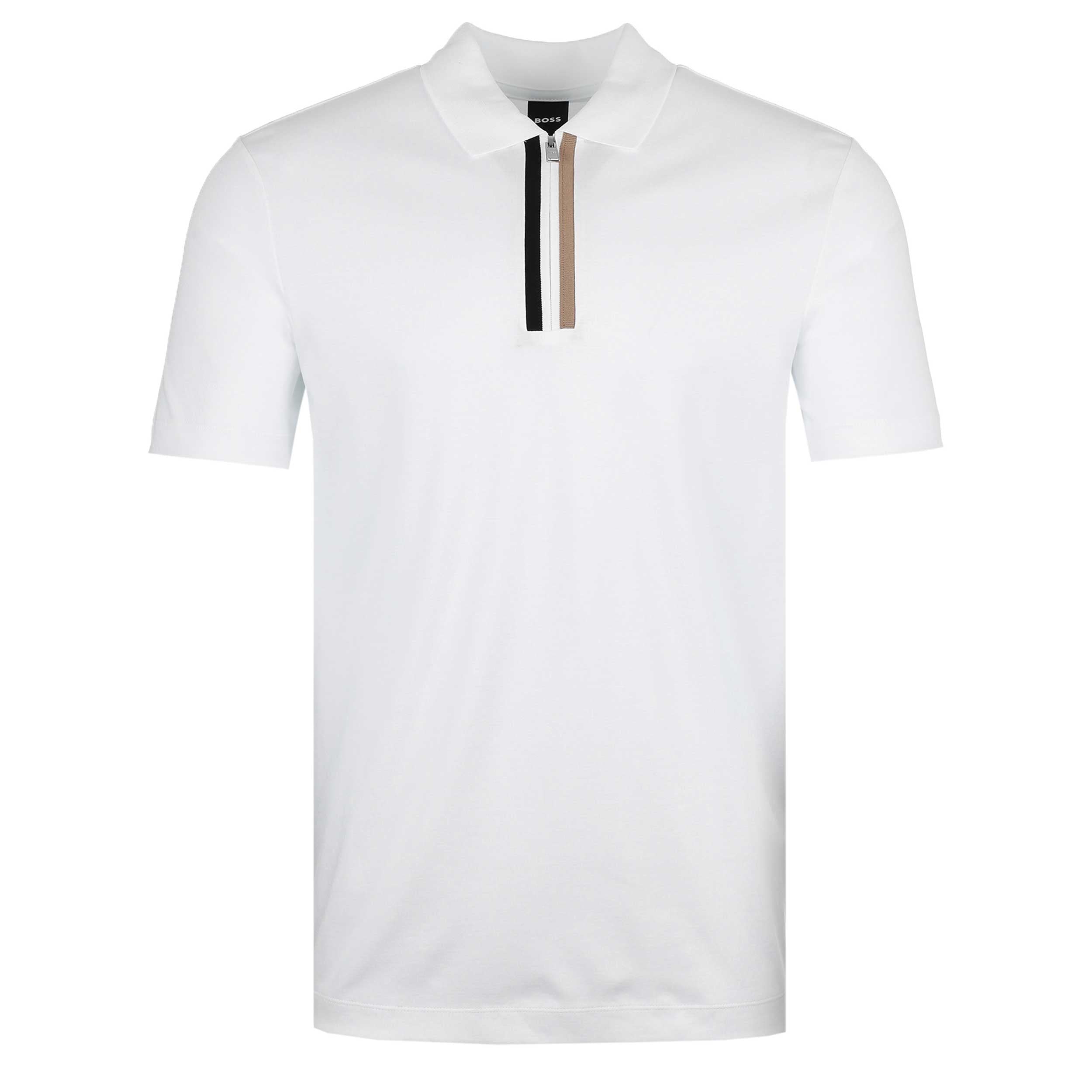 BOSS Paras 14 Polo Shirt in White