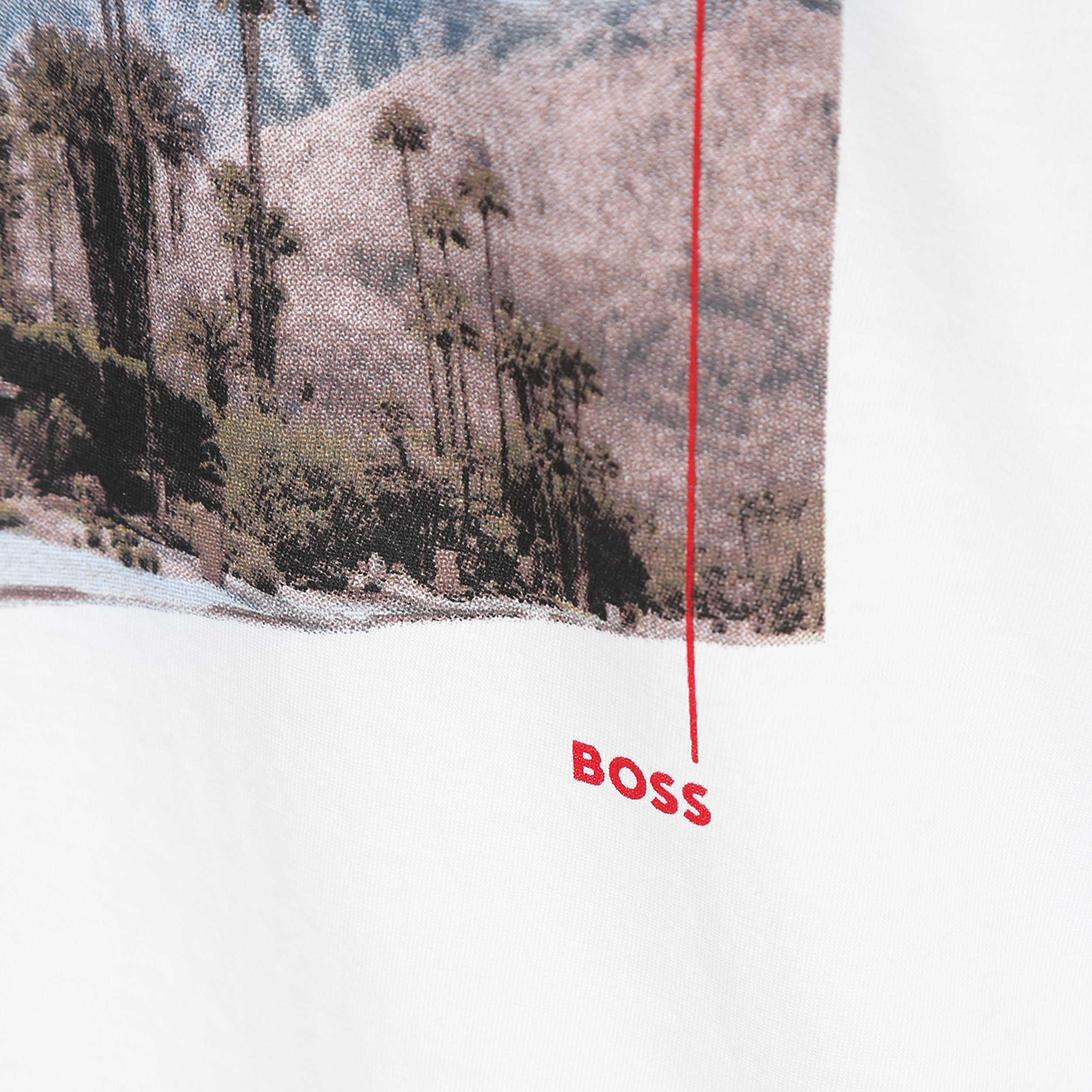 BOSS Teecollage T Shirt in White