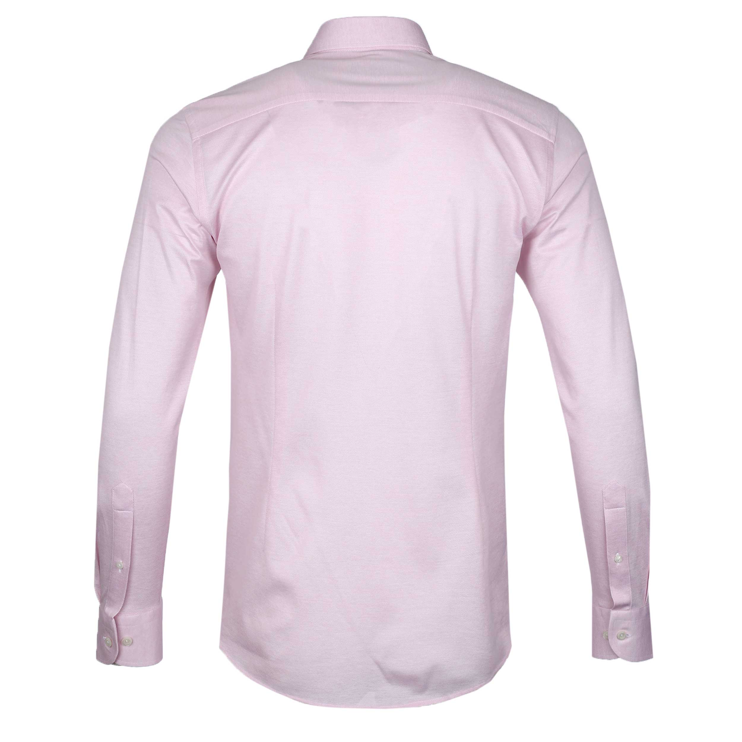 Eton Filo Di Scozia Oxford Pique Shirt in Pink