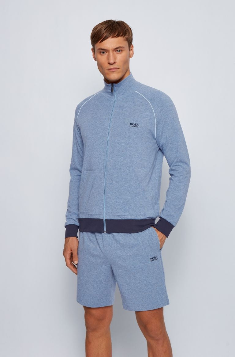 BOSS Mix & Match Jacket Z Sweatshirt in Sky Blue Marle