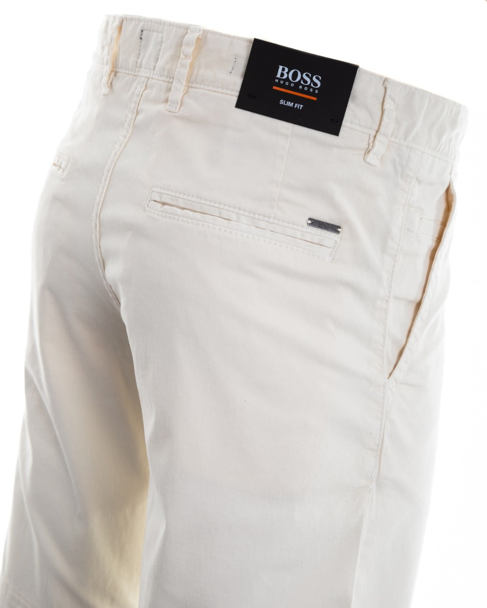 BOSS Schino-Slim-Shorts 2 Short in Light Beige