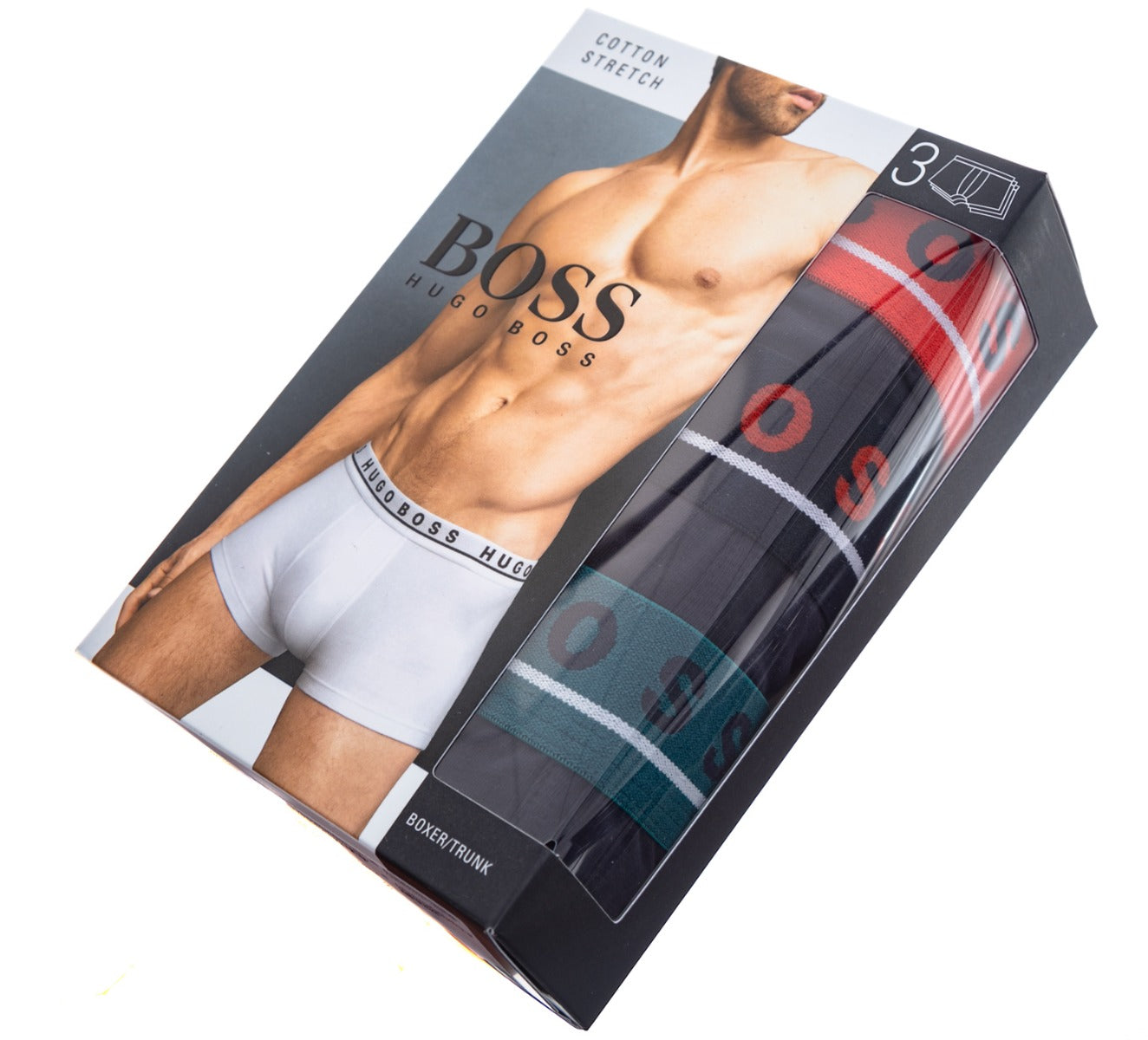 BOSS Trunk 3 Pack Underwear in Orange, Navy & Green