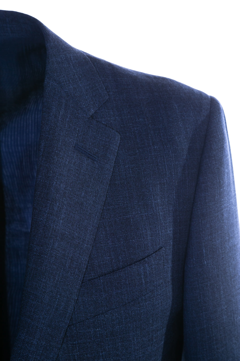 Canali Linen Mix Travel Suit in Midnight Blue