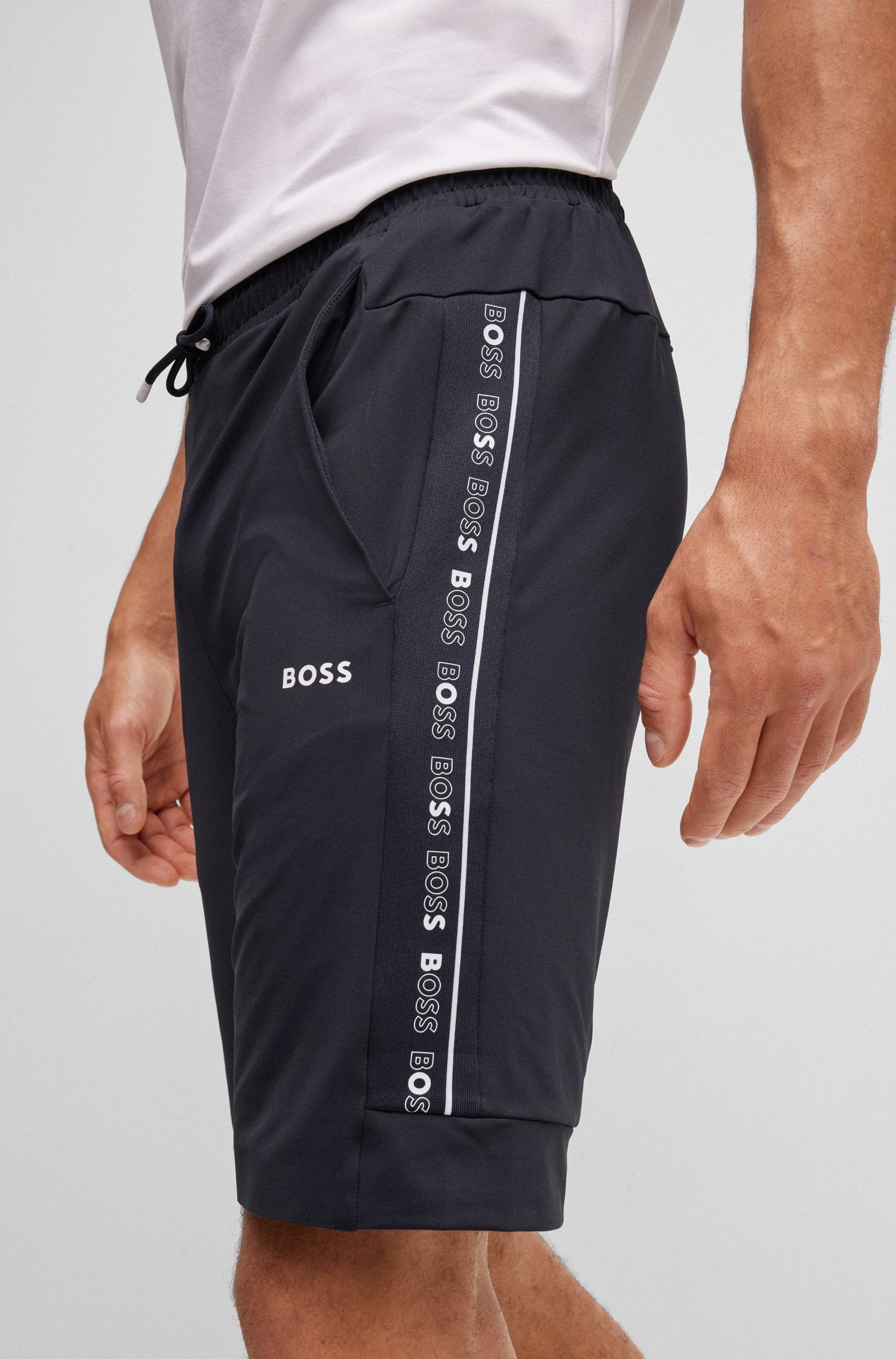 BOSS Headlo Gym Sweat Short in Navy