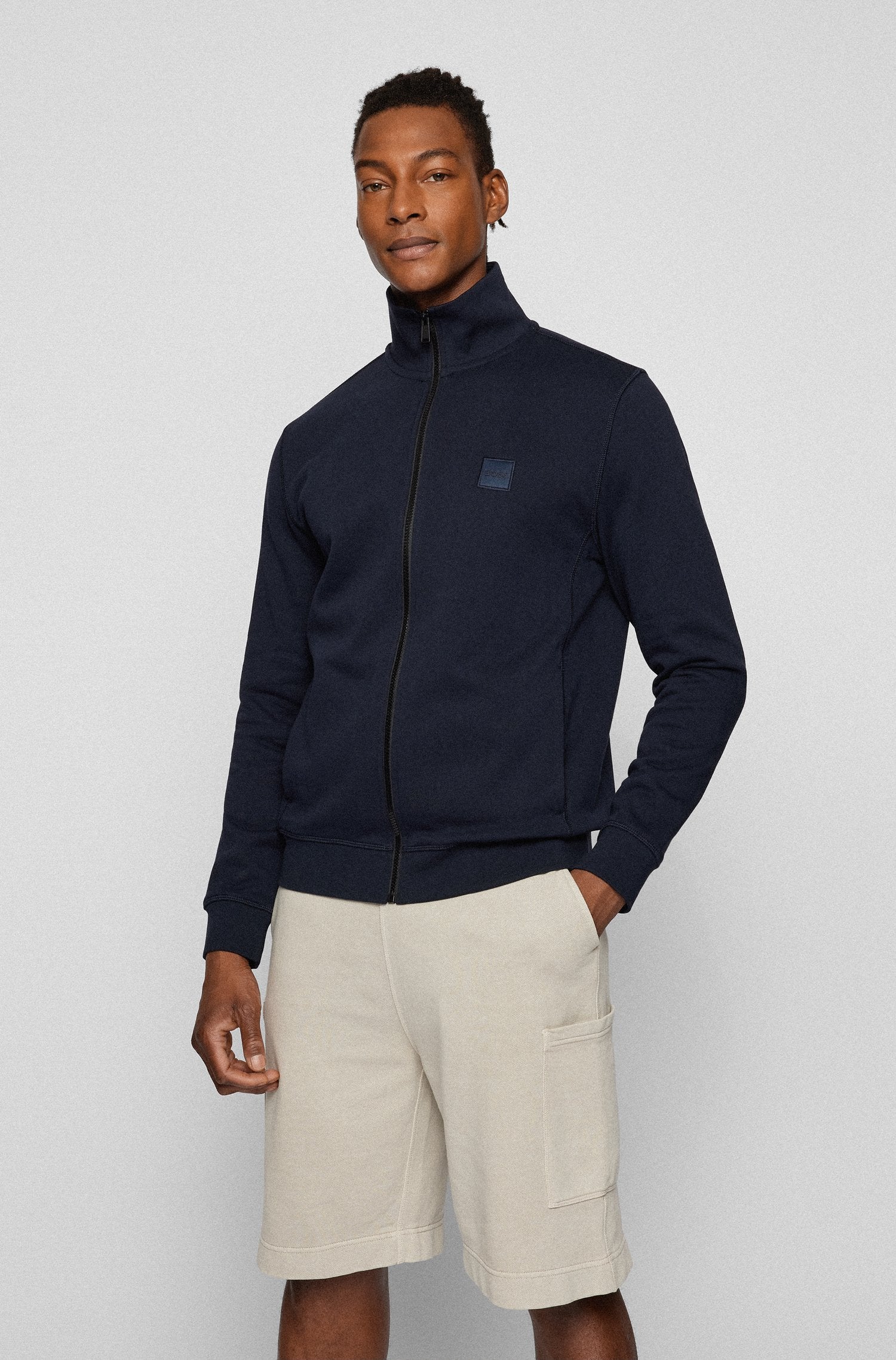 BOSS Zestart Sweat Top in Navy