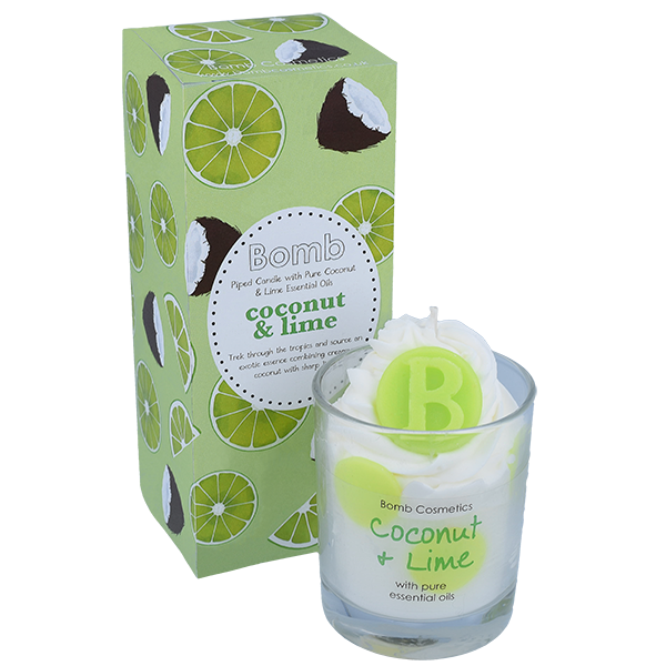 Coconut & Lime Piped Candle by Bomb Cosmetics