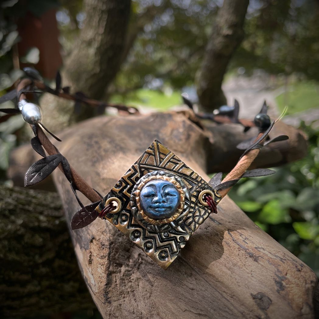 Blue Moon Crown, Celestial Hair Circlet Headpiece